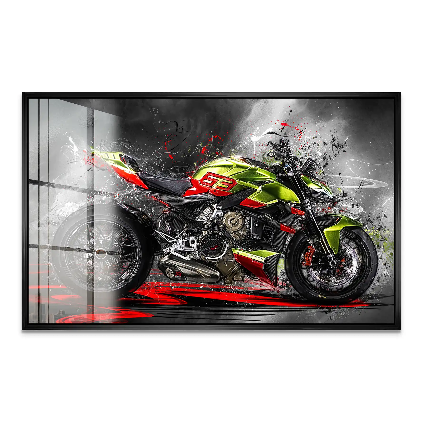 Ducati Streetfighter Lambo Style Acrylglas Bild INGALERIE