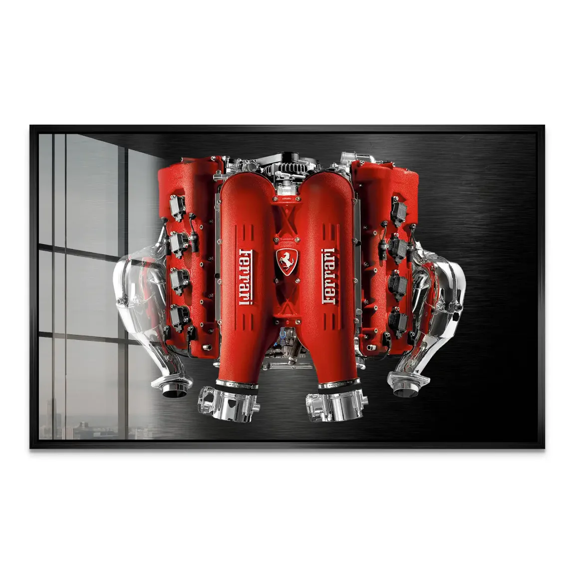 Ferrari V8 Motor Acrylglas Bild