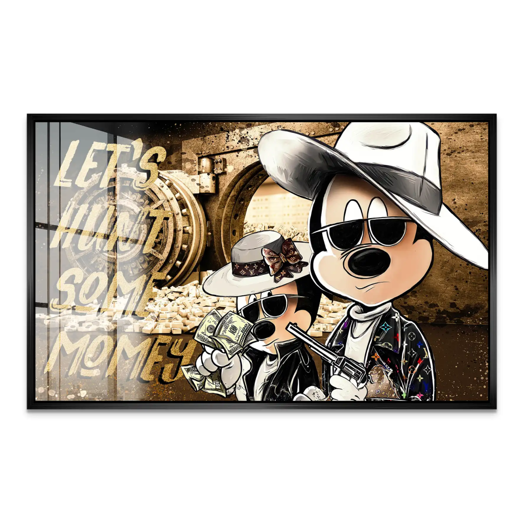 Micky & Minnie Lets Hunt Acrylglas Bild INGALERIE