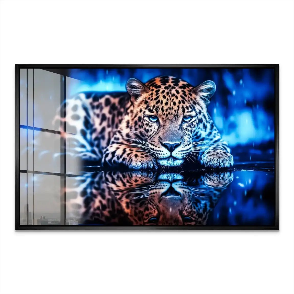 Leopard by Night Acrylglas Bild INGALERIE