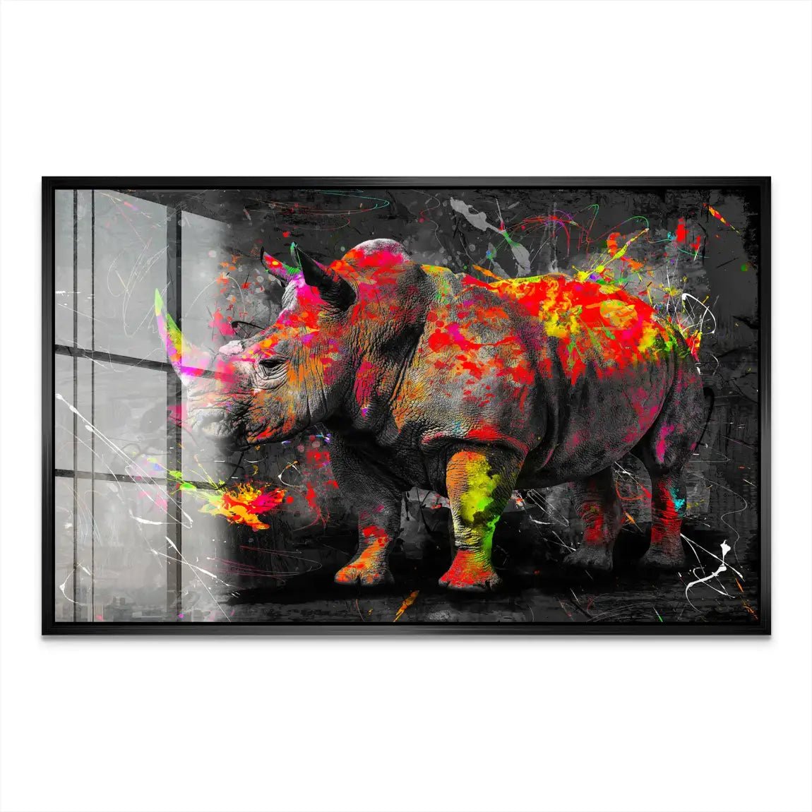 Nashorn Abstrakt Nr.3 Acrylglas Bild INGALERIE