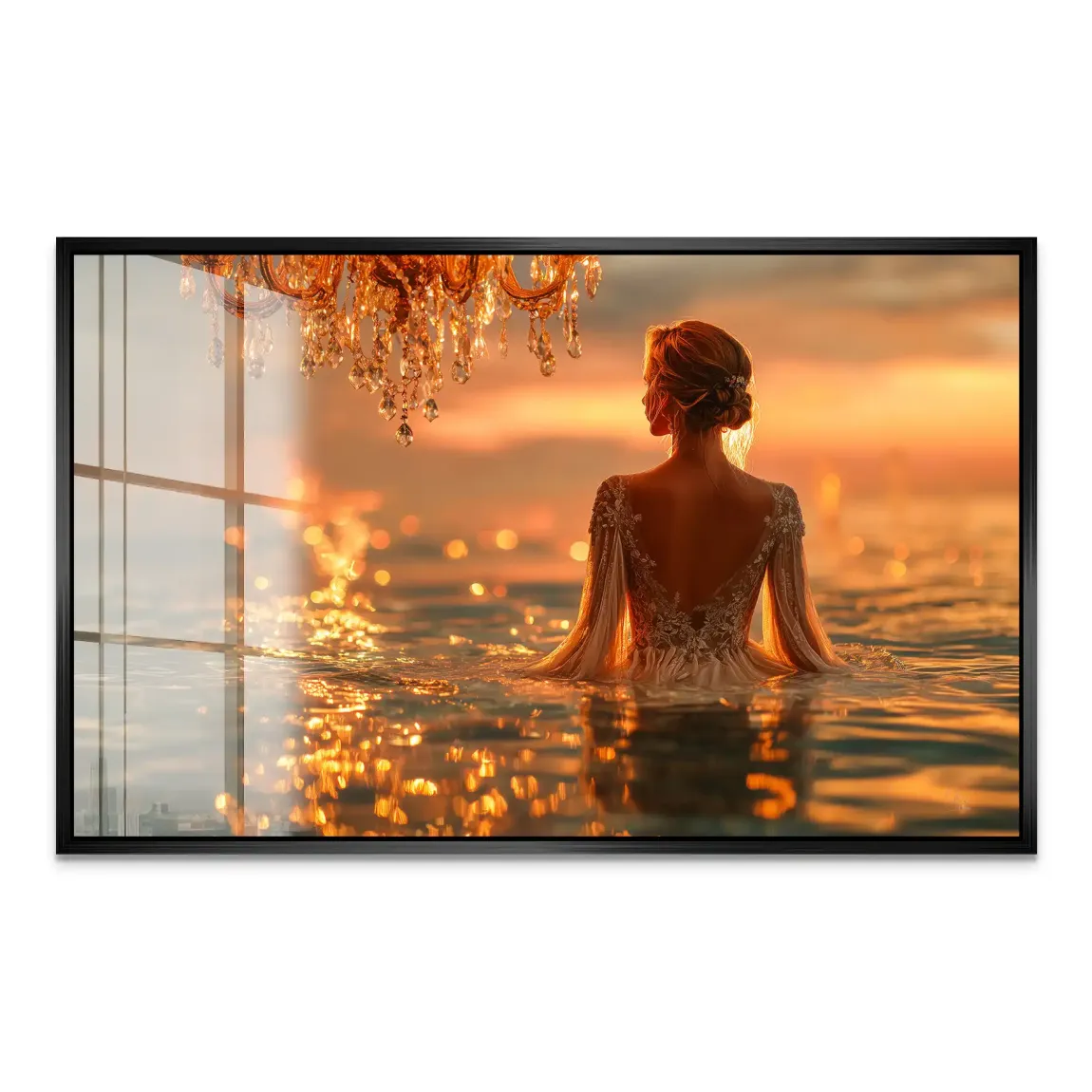 Golden Lights Acrylglas Bild