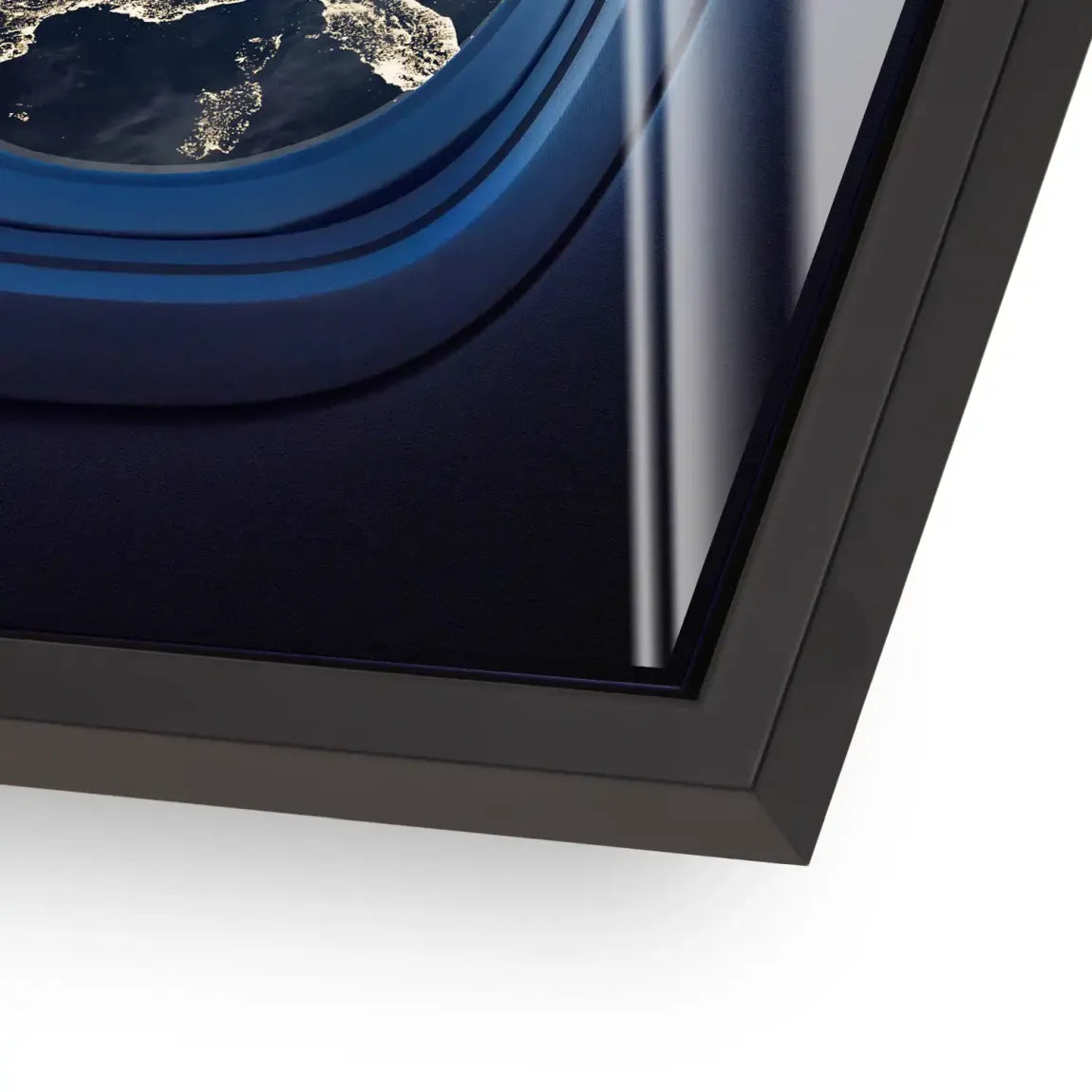 Flugzeugfenster Orbit Acrylglasbild