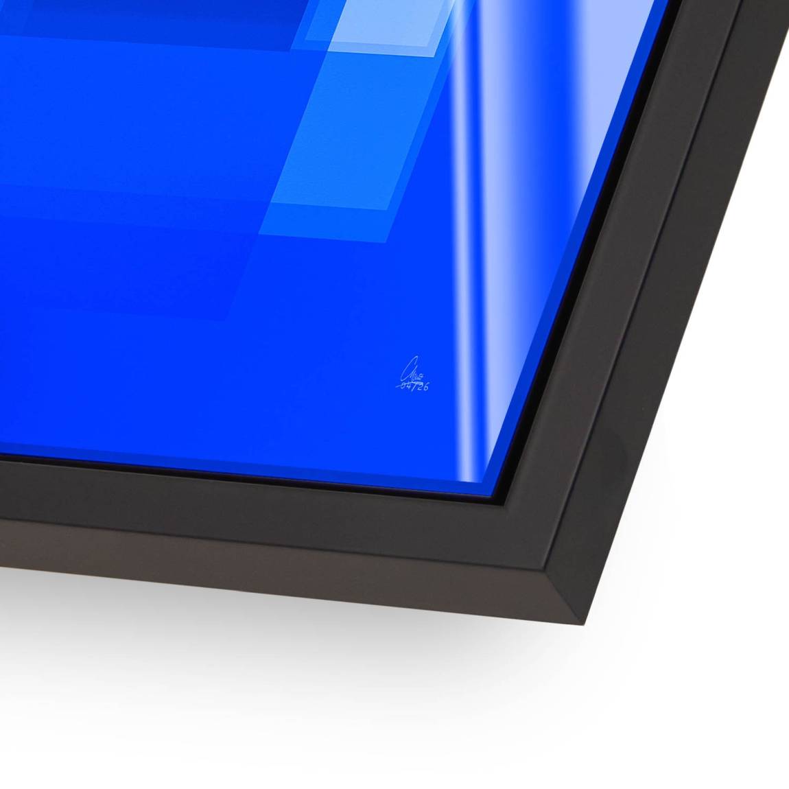 Kobaltblaue Geometrie Acrylglasbild