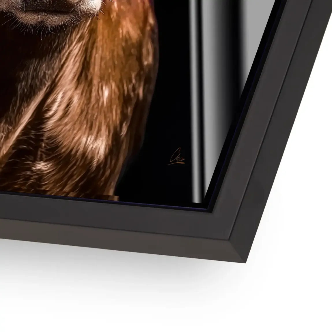 Kuh mit Strohhut Acrylglasbild