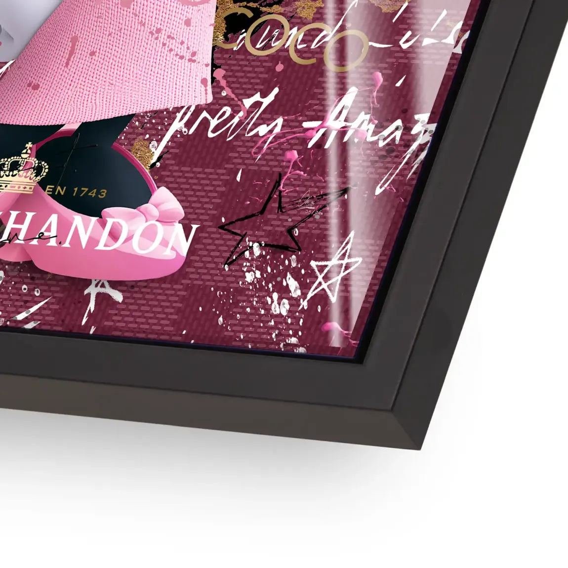 Minnie Maus Glam Chanel Acrylglasbild