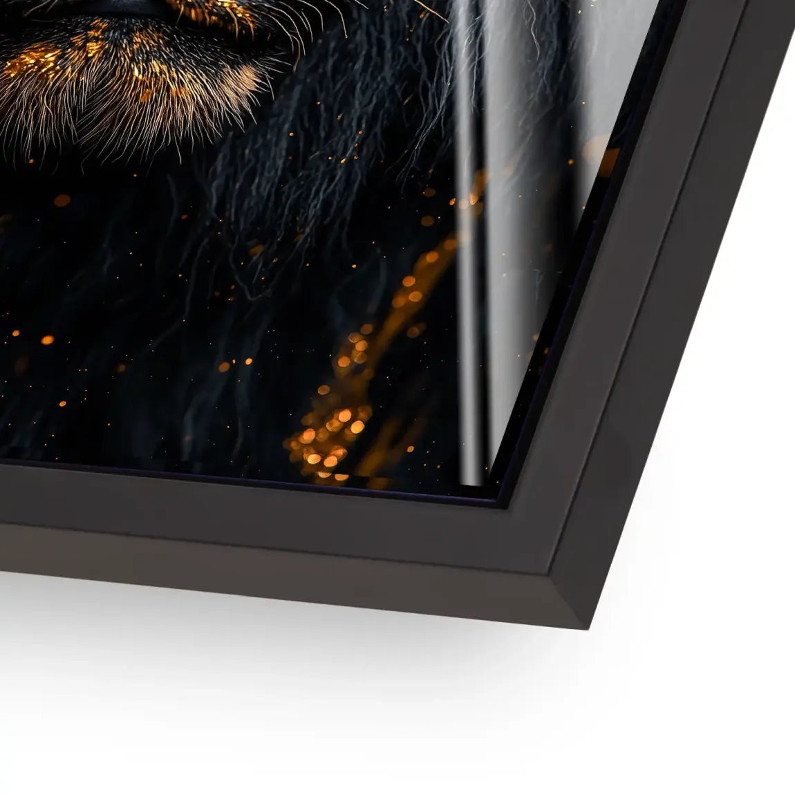 Black Lion in Gold Acrylglasbild INGALERIE