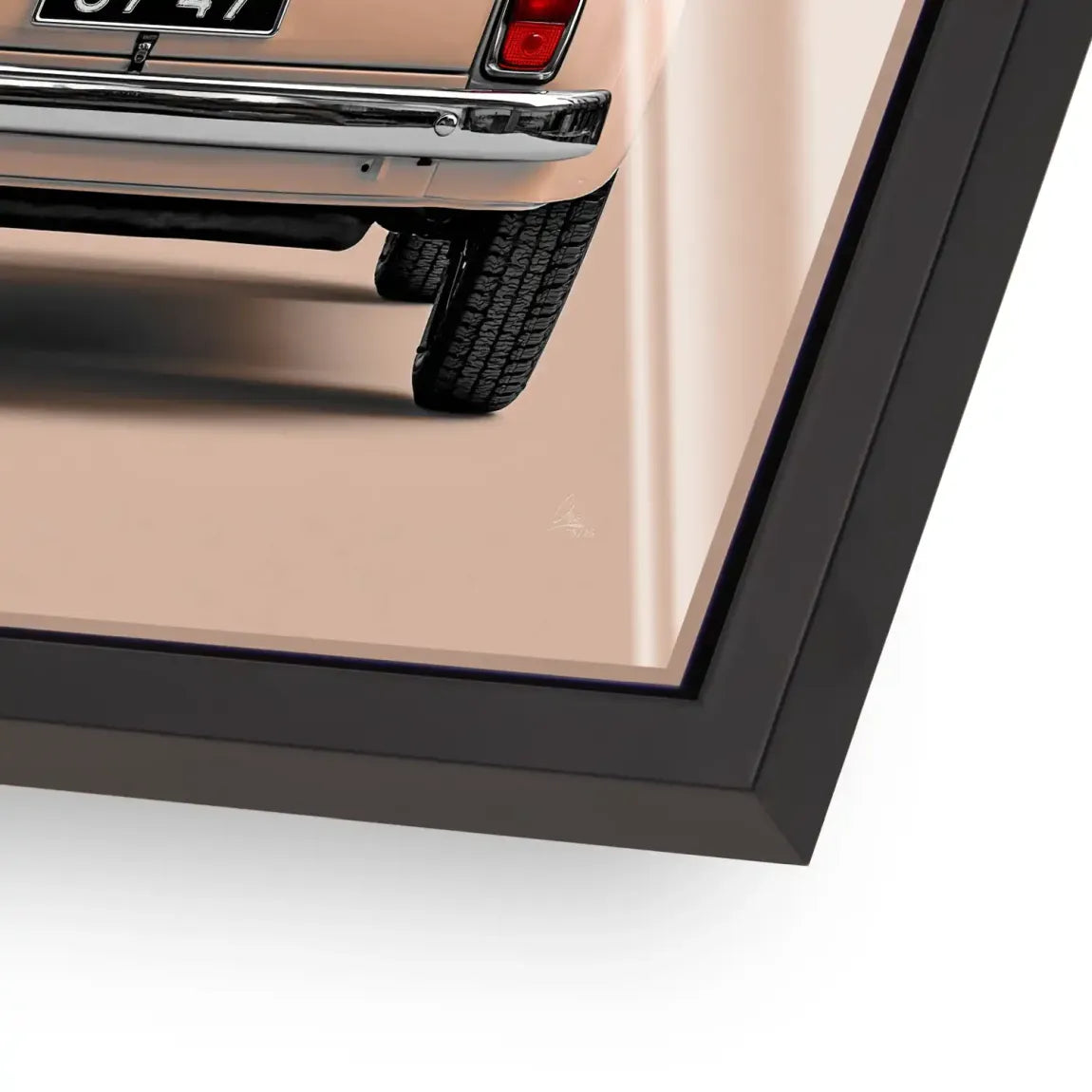 Fiat 500 Crema Acrylglasbild