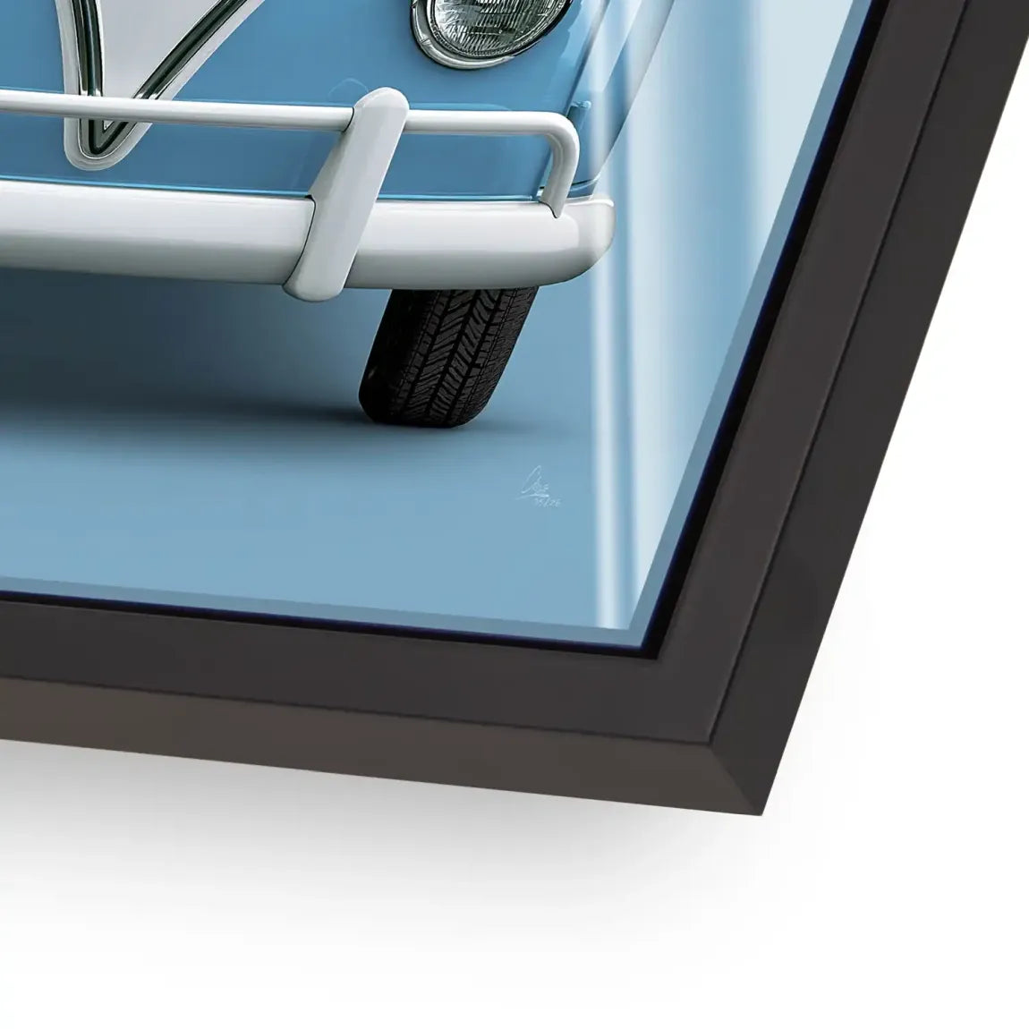 Blue VW Bulli Acrylglasbild