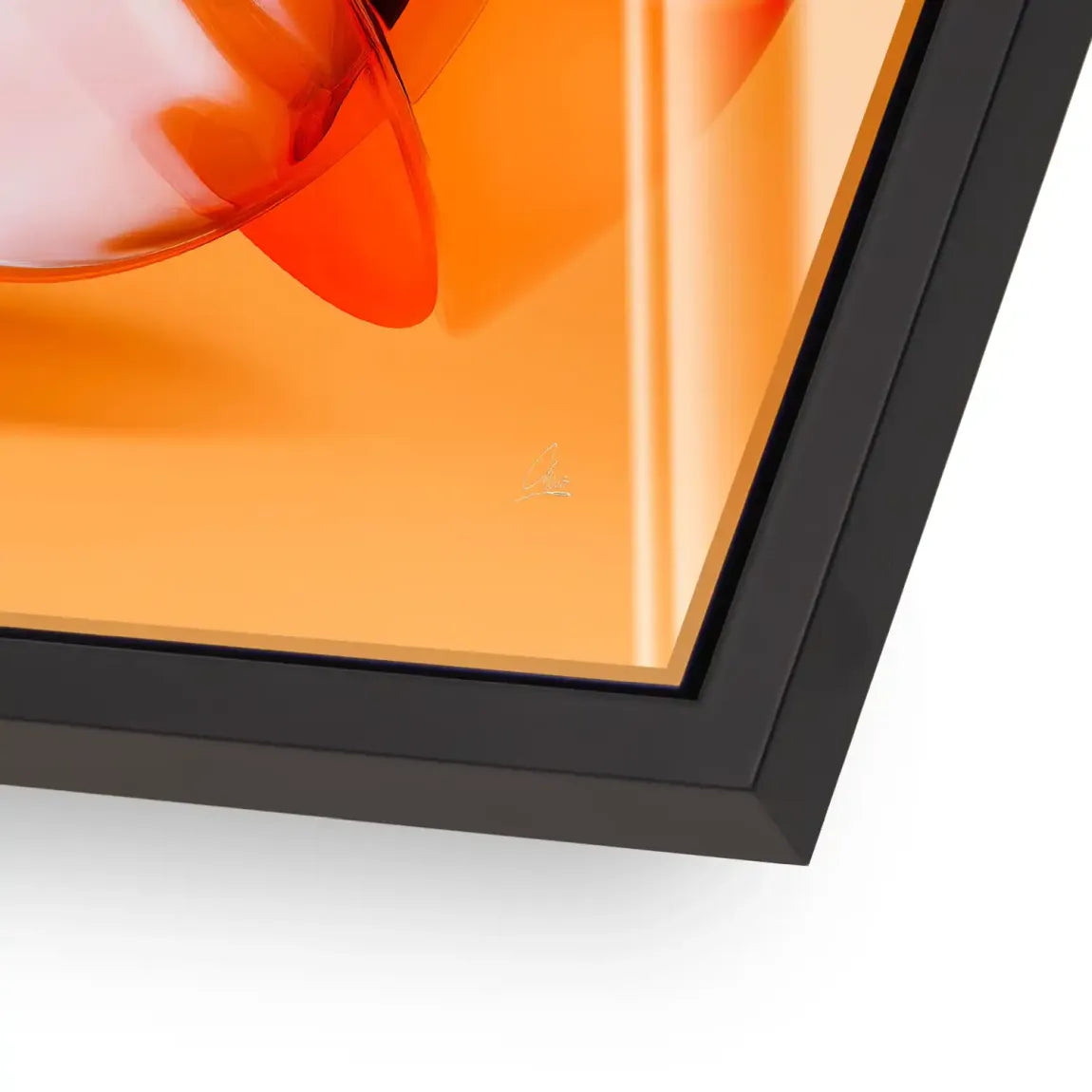 Orange Amber Abstrakt Acrylglasbild