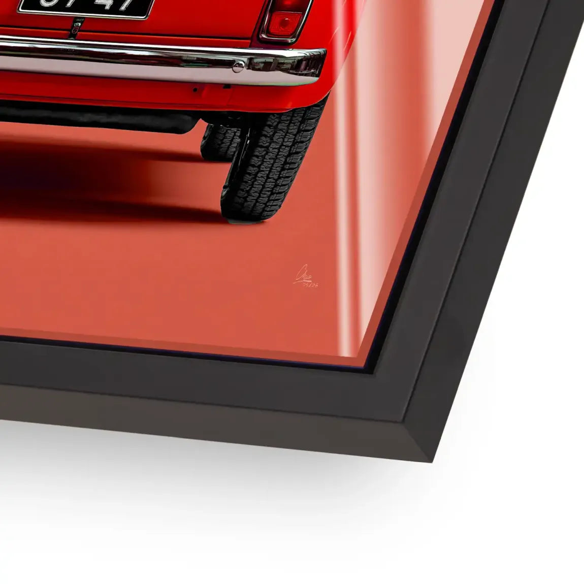 Fiat 500 Rosso Acrylglasbild