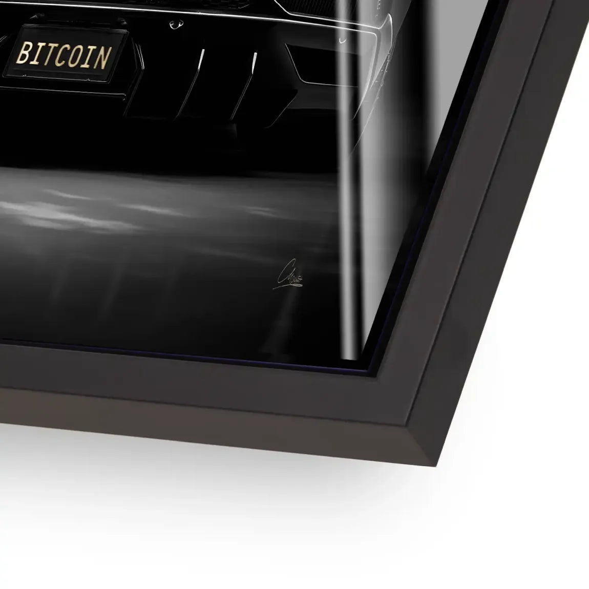 Lambo Bitcoin Acrylglasbild