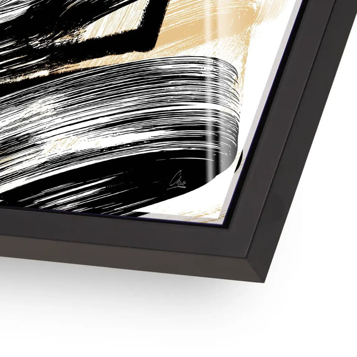 Black Motion Abstrakt Acrylglasbild