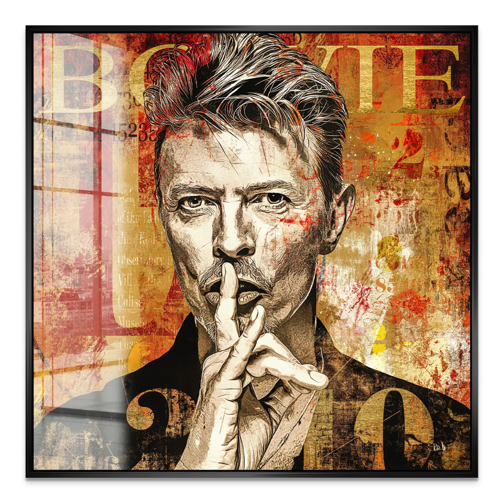 David Bowie Abstrakt Modern Style Acrylglas Bild INGALERIE