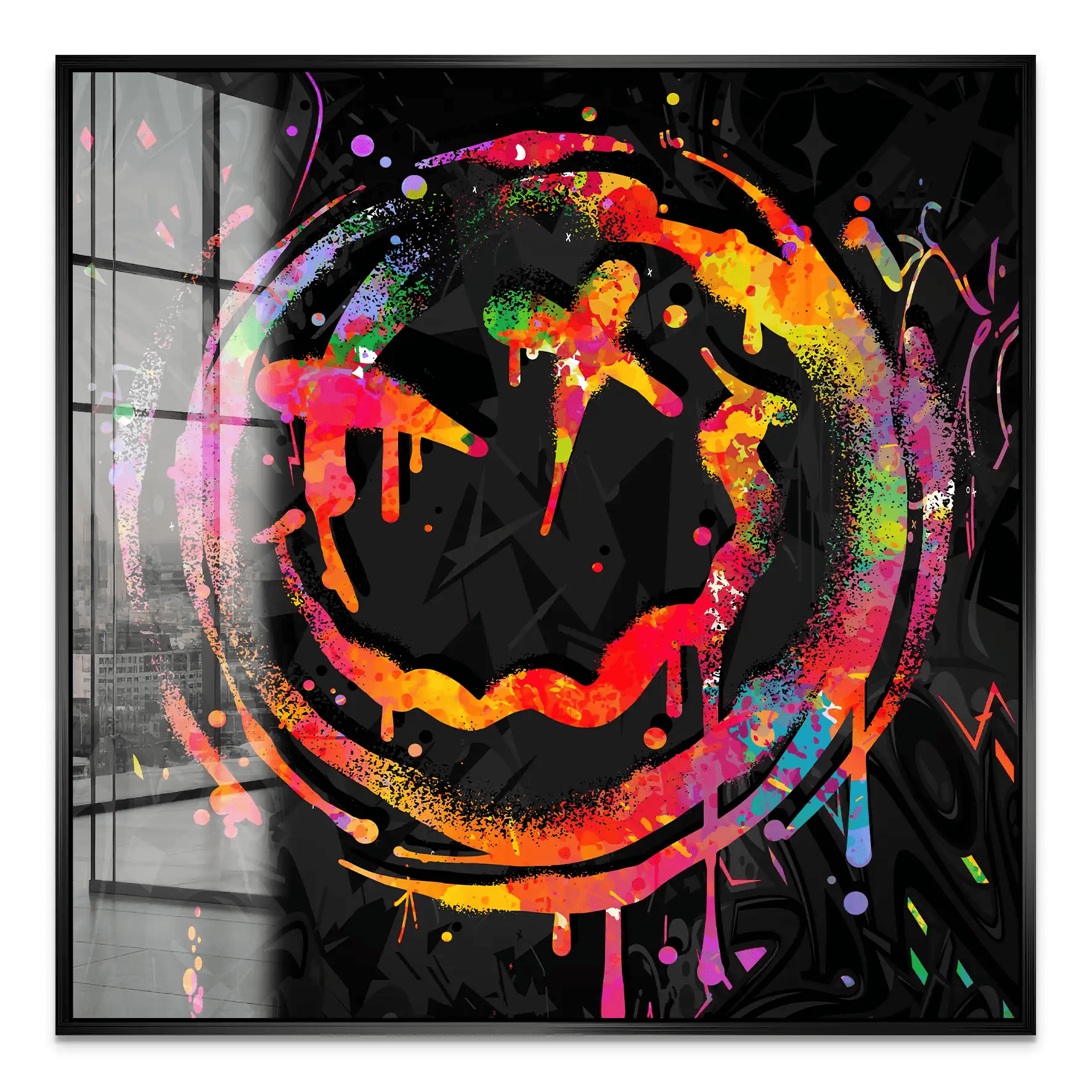 Abstrakt Smiley Acrylglas Bild INGALERIE