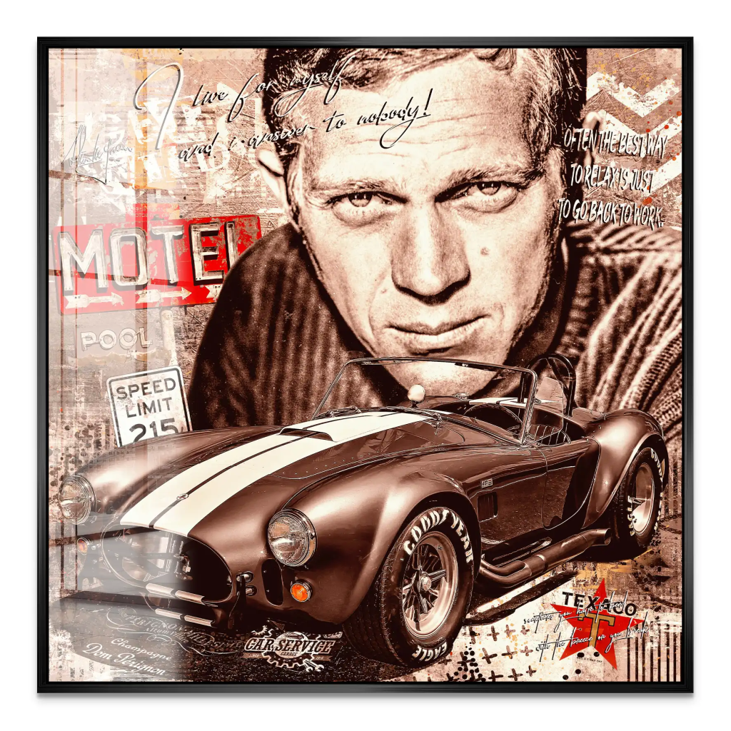 Steve AC Cobra Retro Pop Art Acrylglas Bild INGALERIE