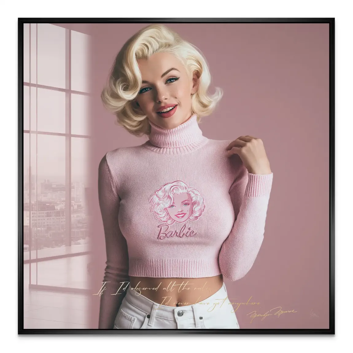 Marilyn Monroe Blush Acrylglasbild