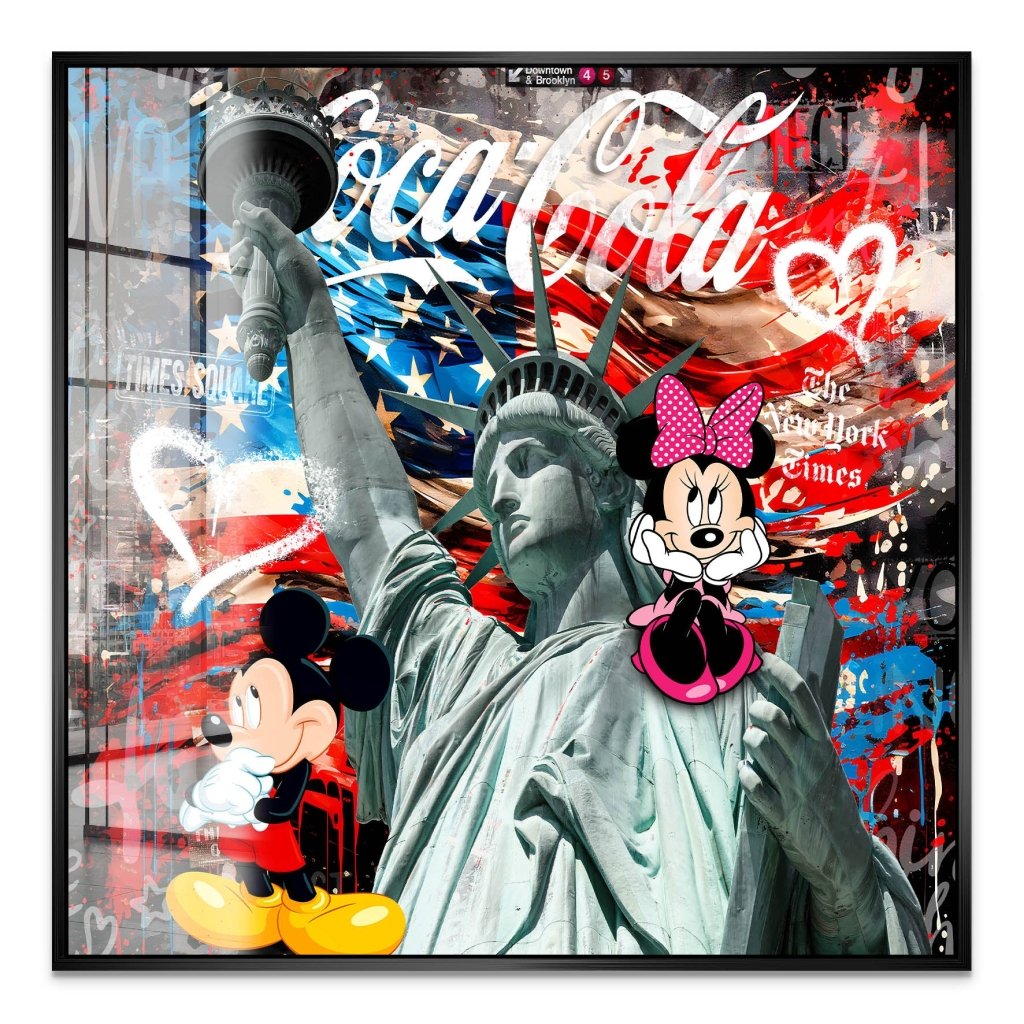 Micky USA Pop Art Acrylglas Bild INGALERIE