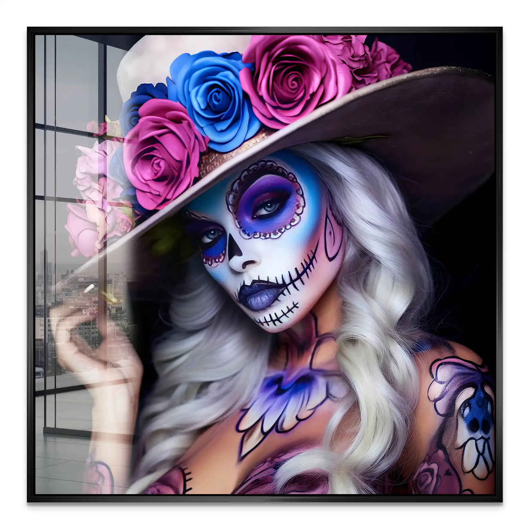 La Catrina Color Style Acrylglas Bild INGALERIE