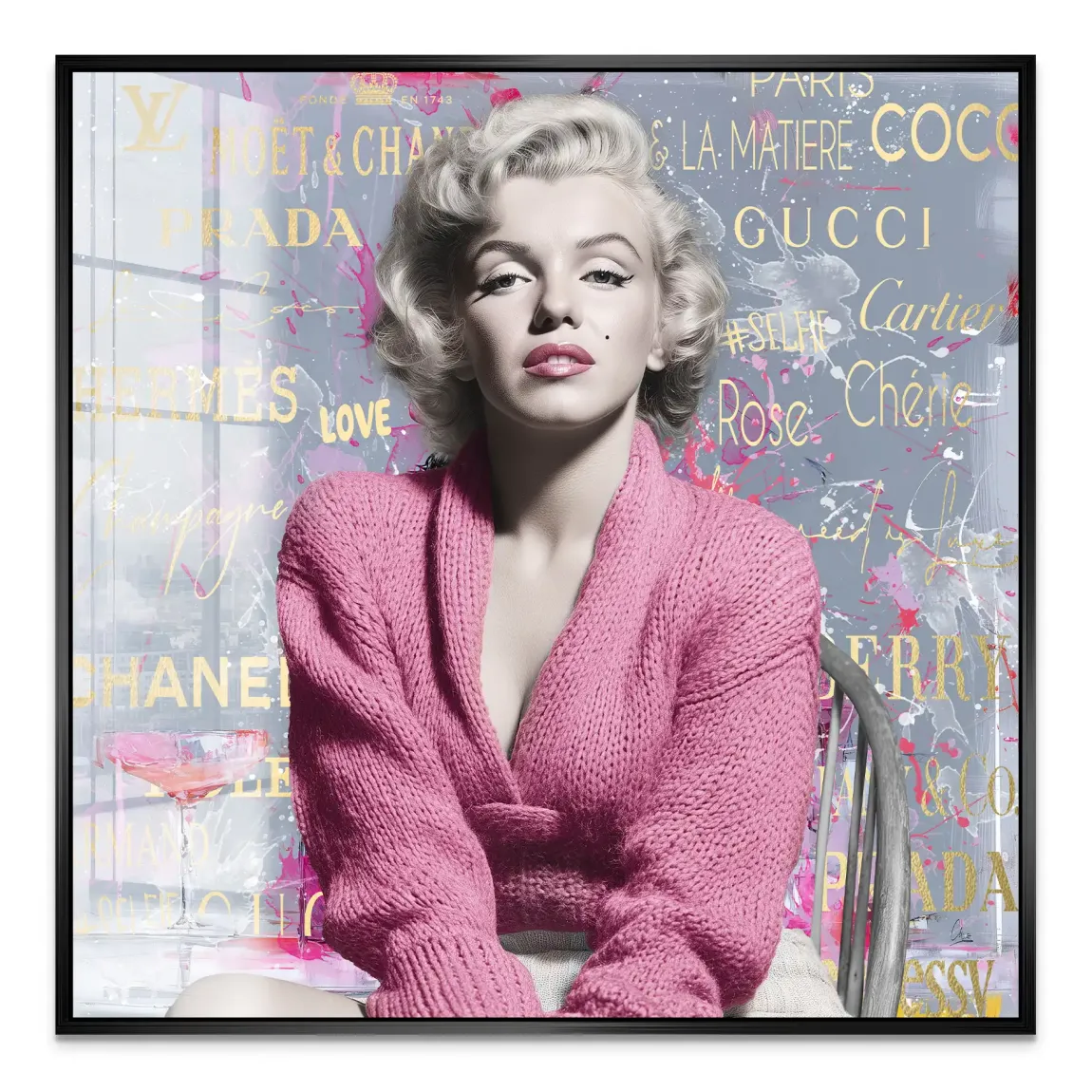 Marilyn Monroe Luxury Style Acrylglas Bild