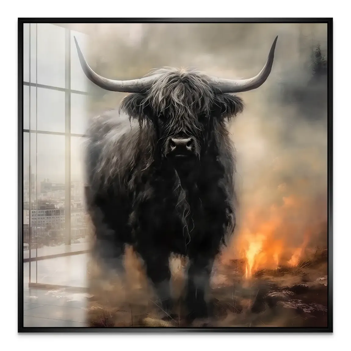 Highland Rind Acrylglasbild