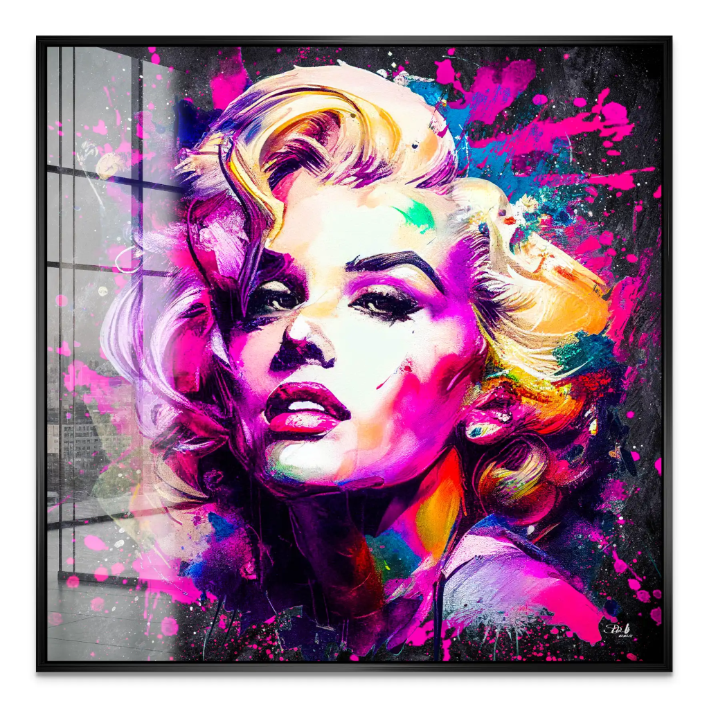 Marilyn Monroe Abstrakt Color Acrylglas Bild INGALERIE