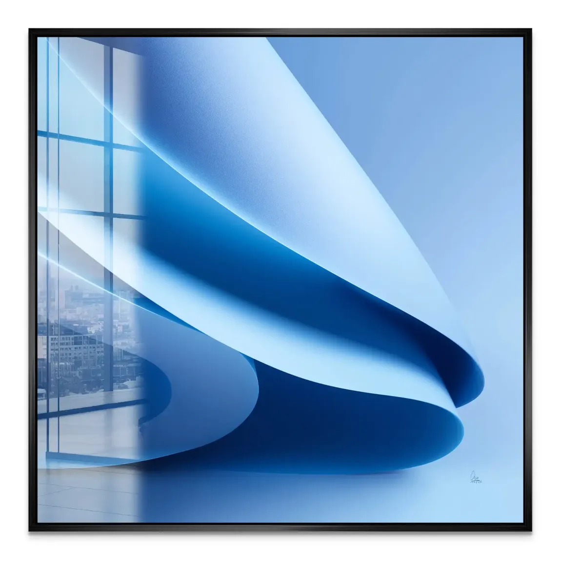 Blue Flow Acrylglasbild
