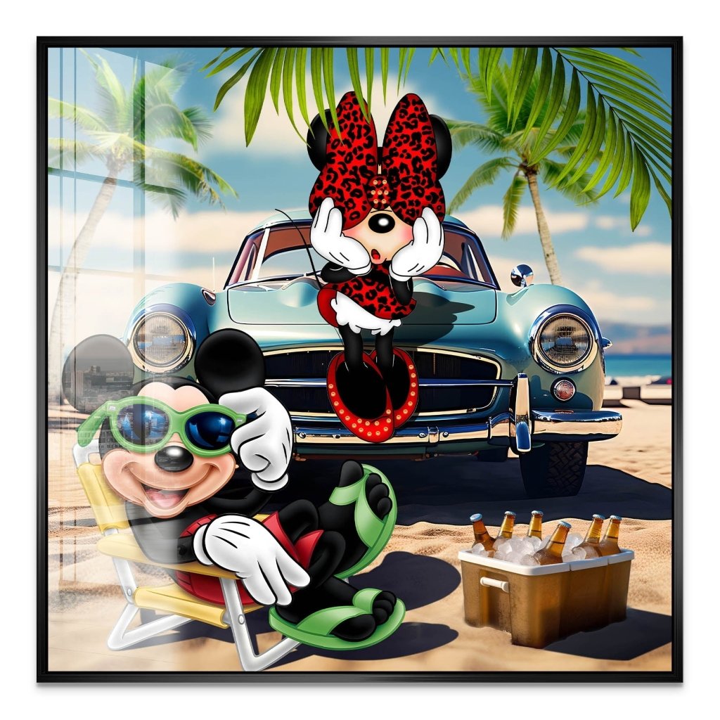 Micky & Minnie Beach Acrylglas Bild INGALERIE