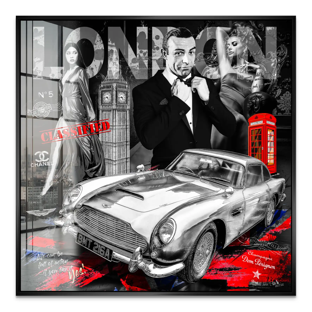 James Bond RetroStyle Acrylglas Bild INGALERIE