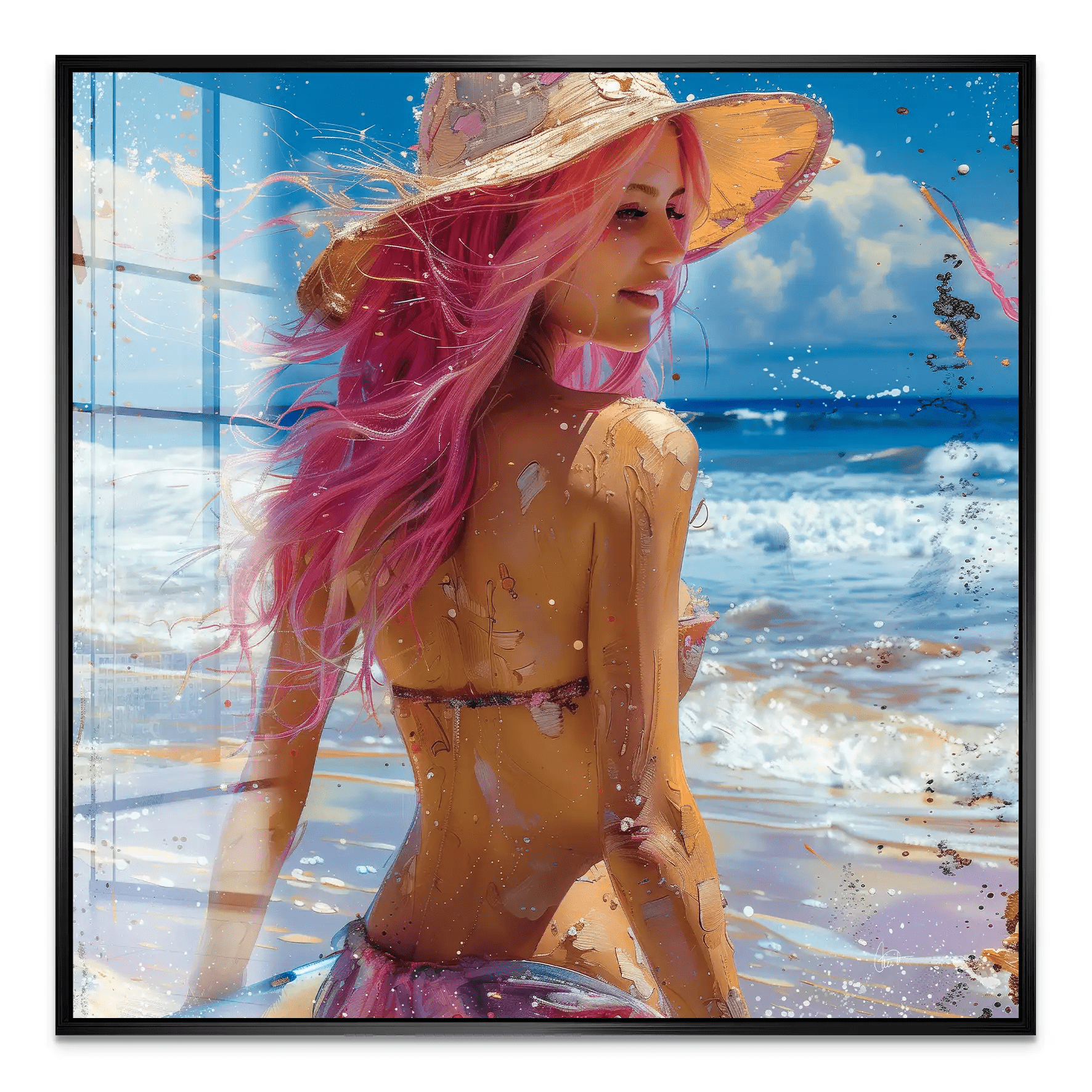 Beach Girl Acrylglas Bild INGALERIE