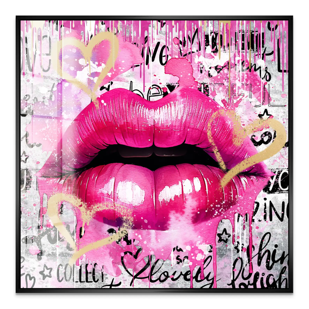 Sweet Lips Pink Style Acrylglas Bild INGALERIE