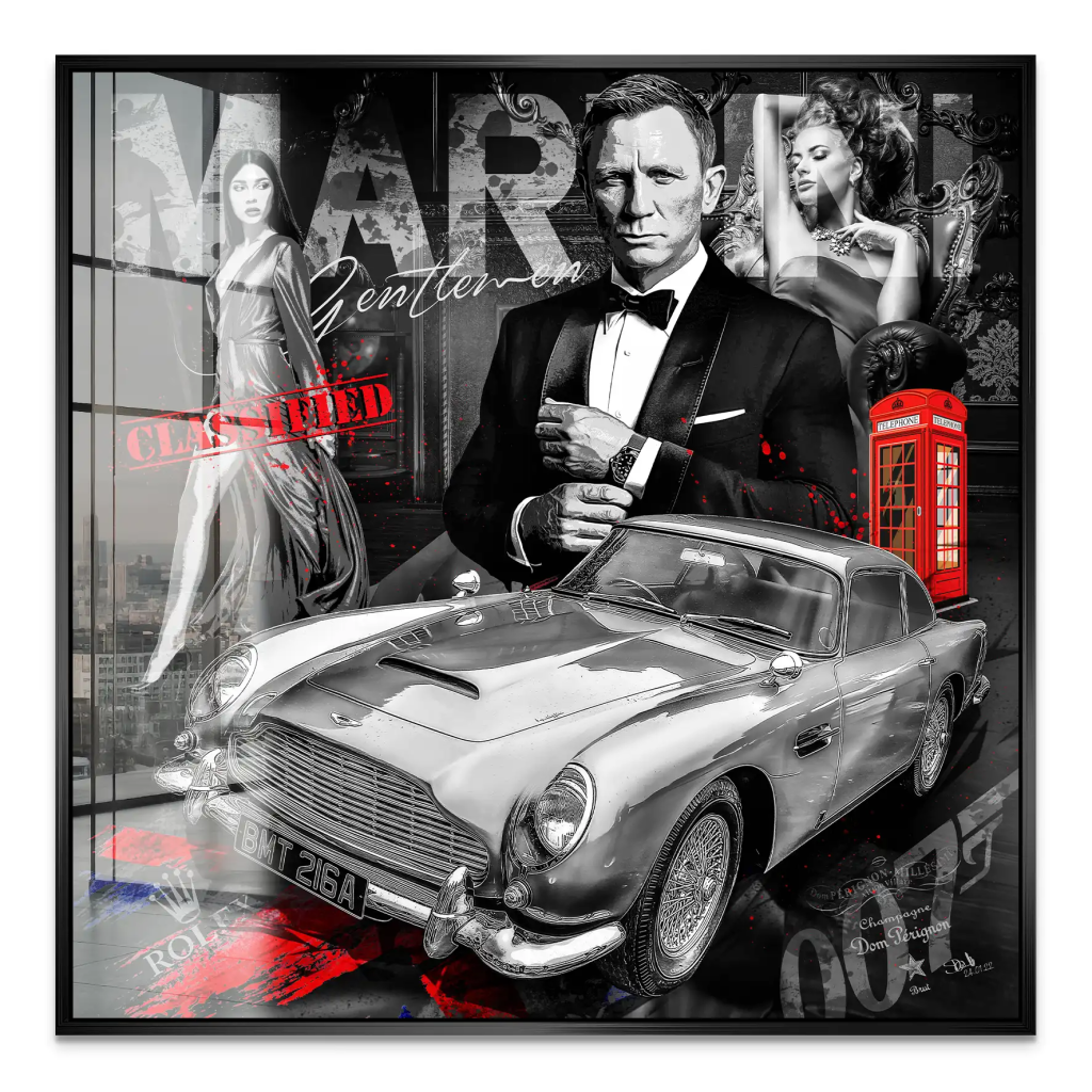 James Bond Black Style Acrylglas Bild INGALERIE