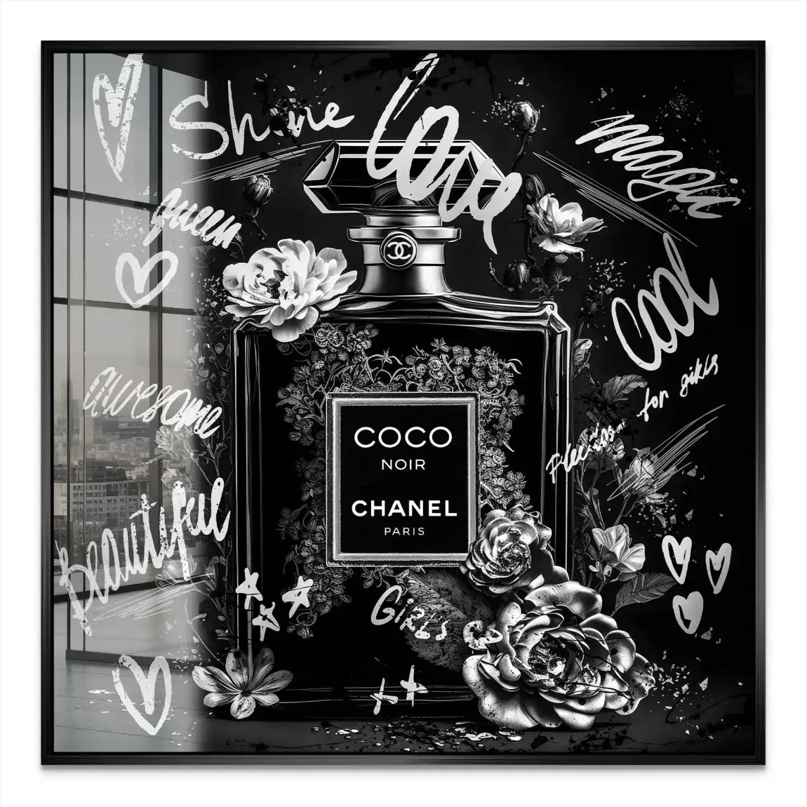 Coco Parfum Black Style Acrylglas Bild INGALERIE