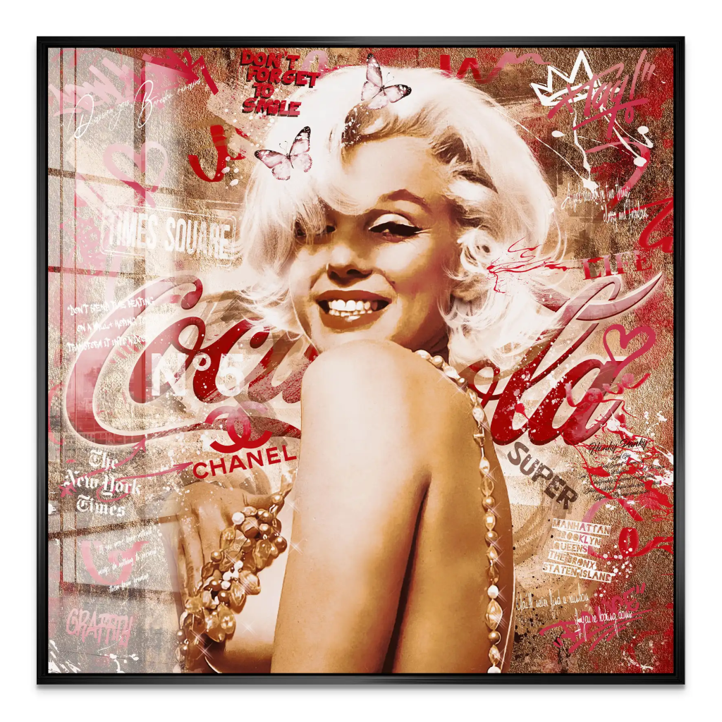 Marilyn Monroe Graffiti Retro Style Acrylglas Bild INGALERIE