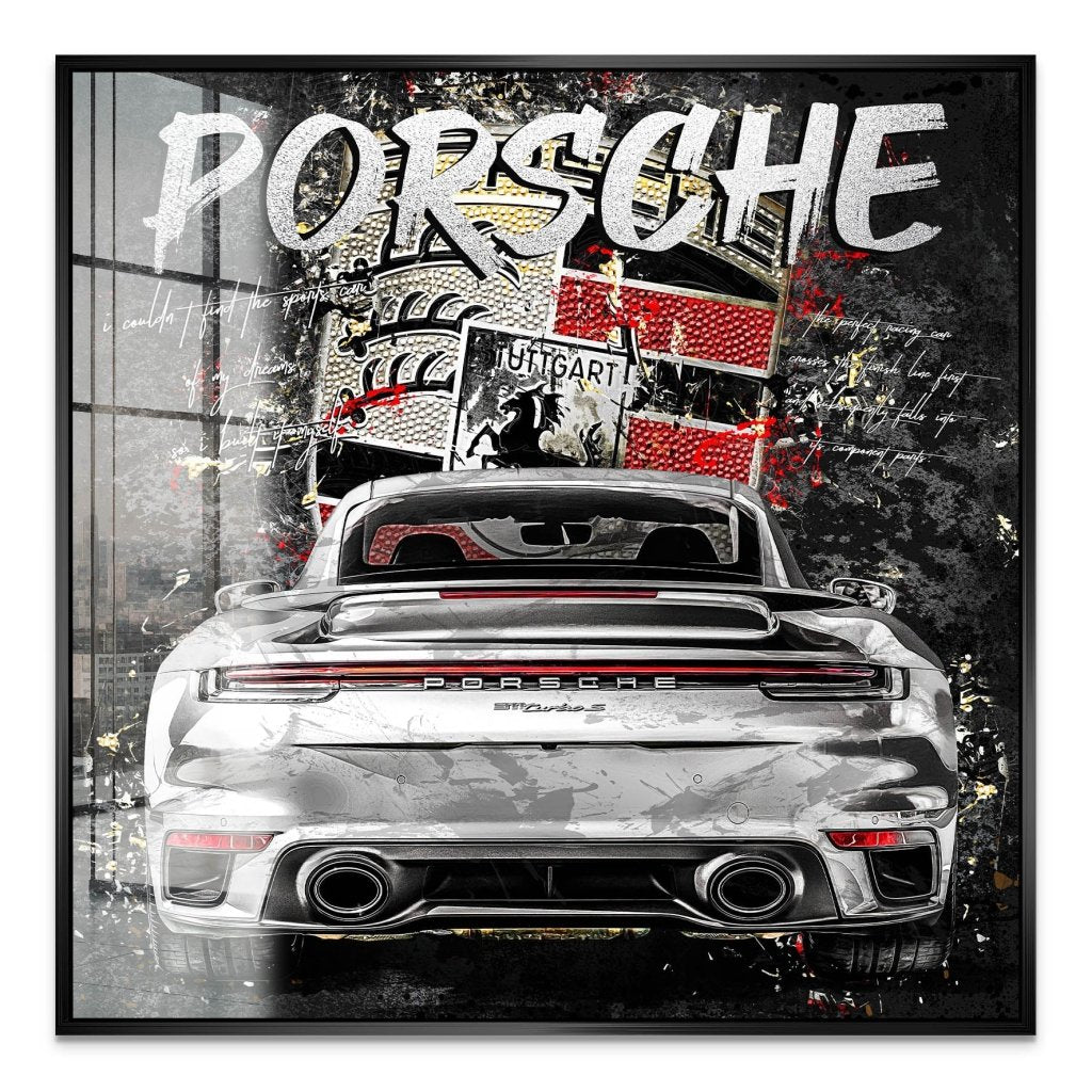 Porsche Turbo Abstrakt Acrylglas Bild INGALERIE