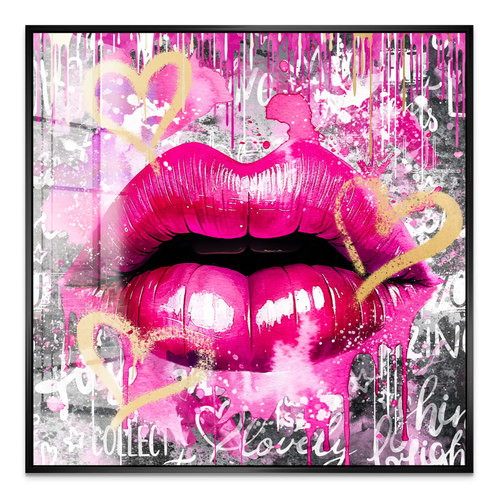 Sweet Lips Dark Style Acrylglas Bild INGALERIE