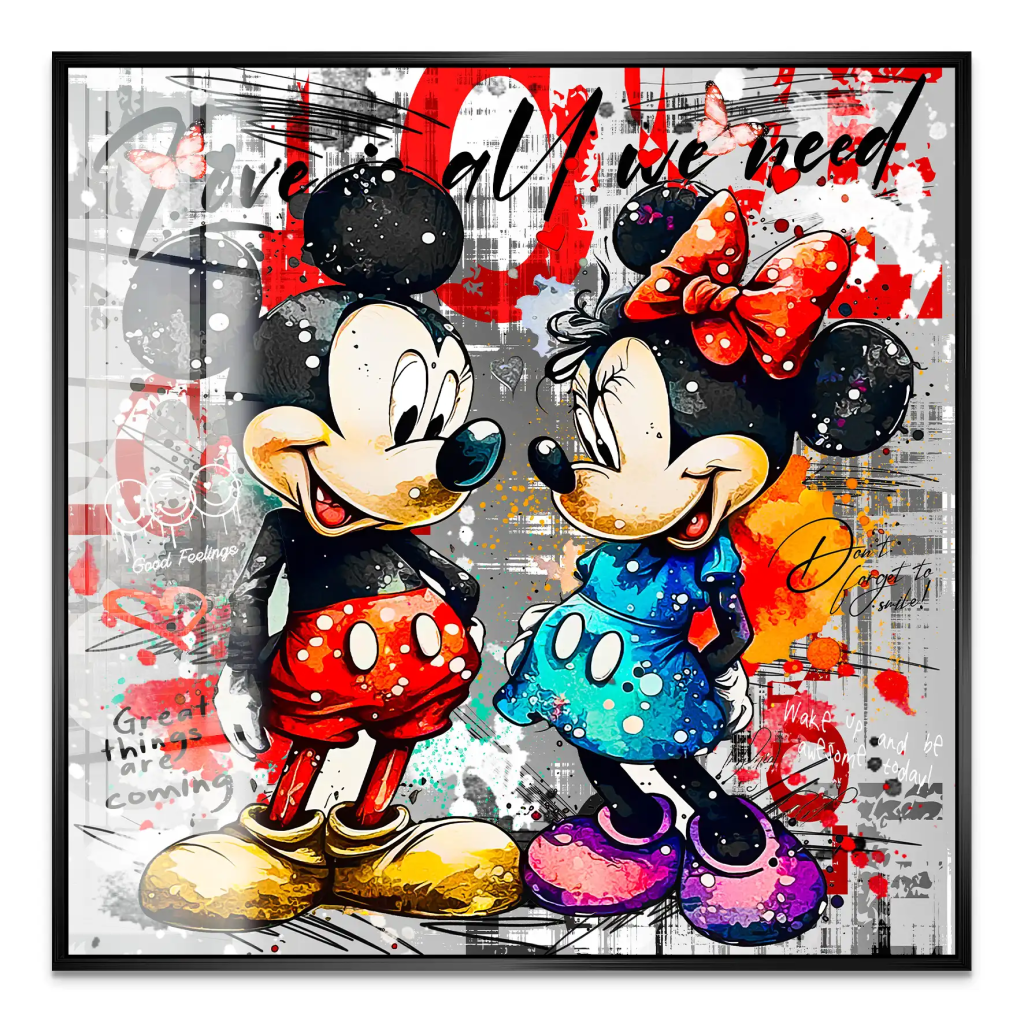 Micky Minnie Love Acrylglas Bild INGALERIE