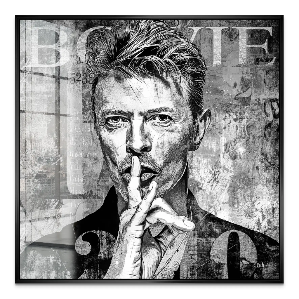 David Bowie Abstrakt Luxury Dark Style Acrylglas Bild INGALERIE