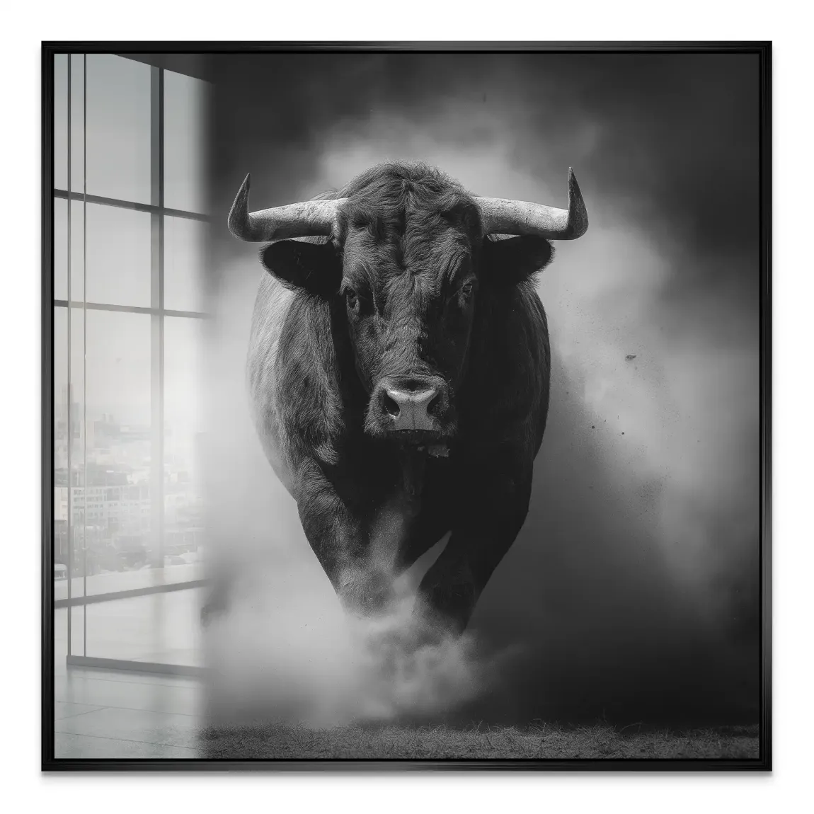 Stier Noir Acrylglasbild