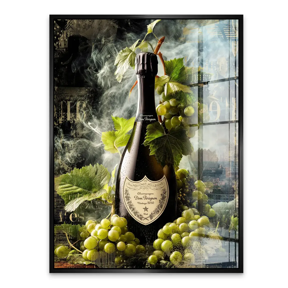 Champagner Reben Acrylglasbild