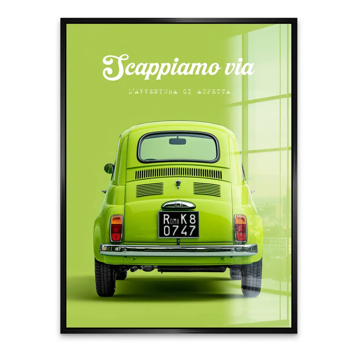 Fiat 500 Italia Acrylglasbild