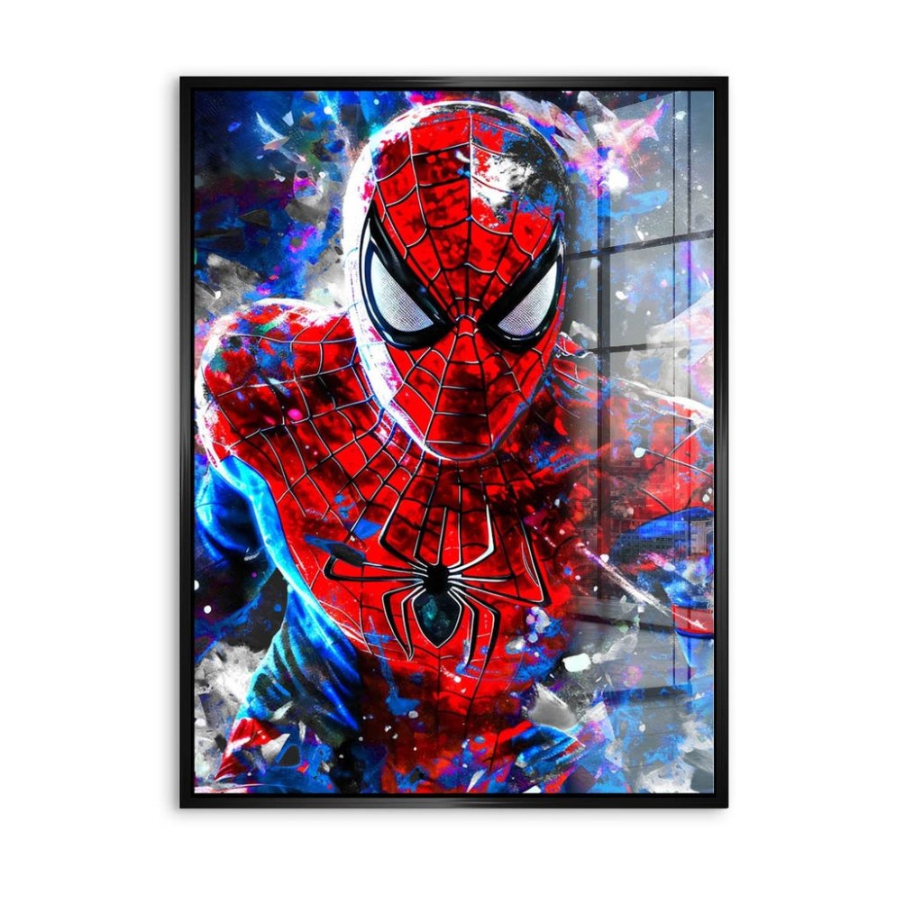 Spiderman Abstrakt Style Acrylglas Bild INGALERIE