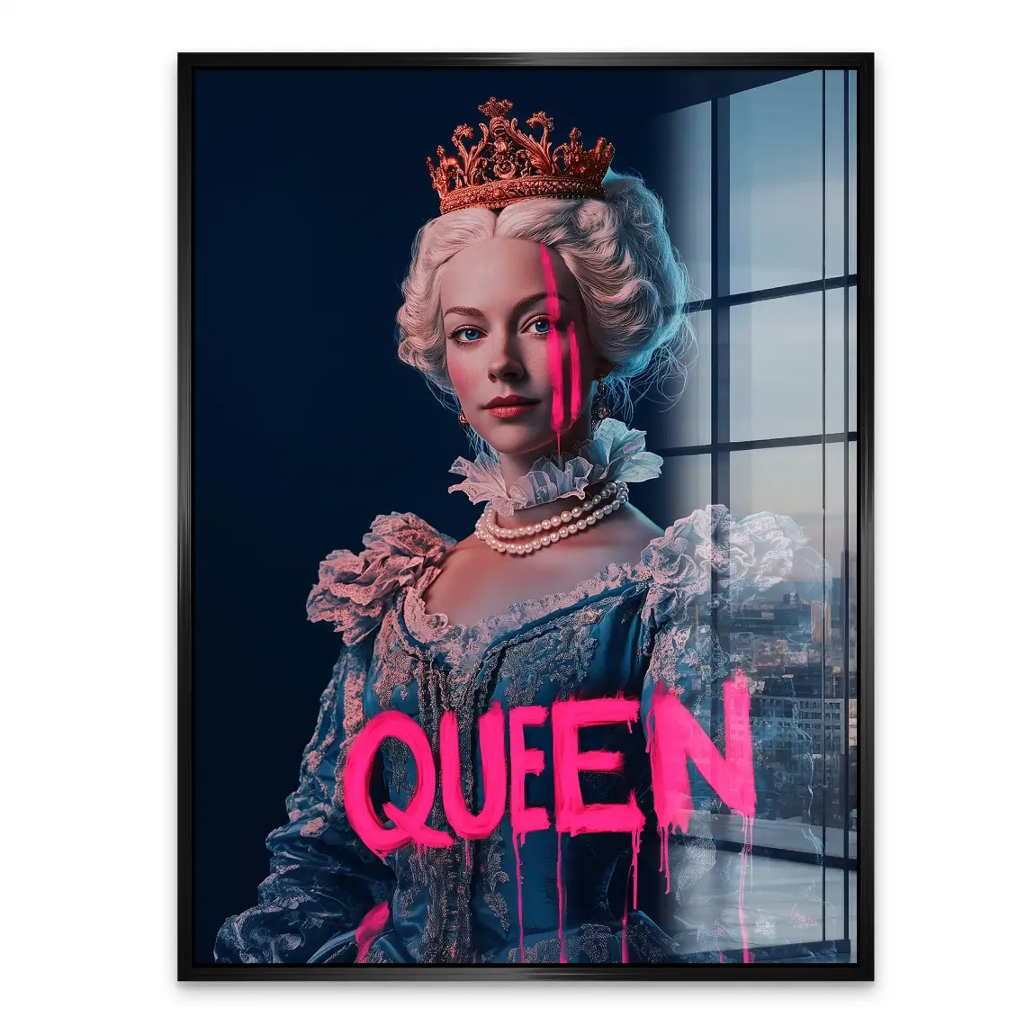 Queen Neon Art Acrylglasbild