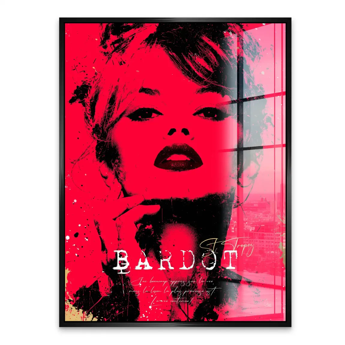 Brigitte Bardot Red Art Acrylglasbild