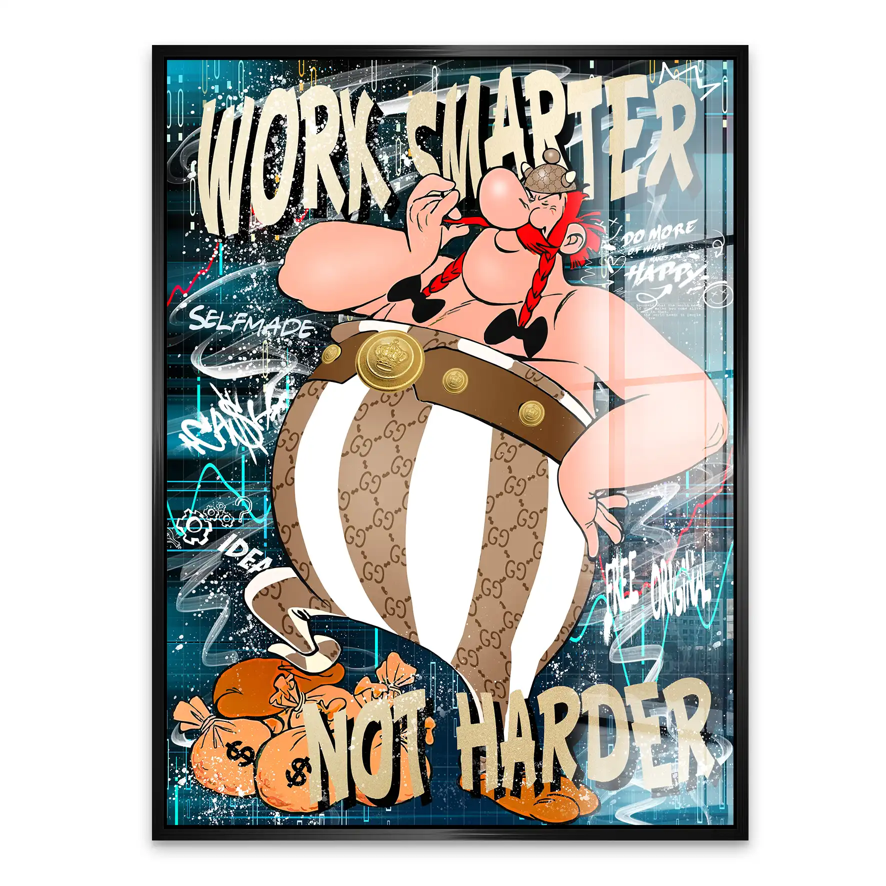 Obelix Work Smarter Acrylglas Bild INGALERIE