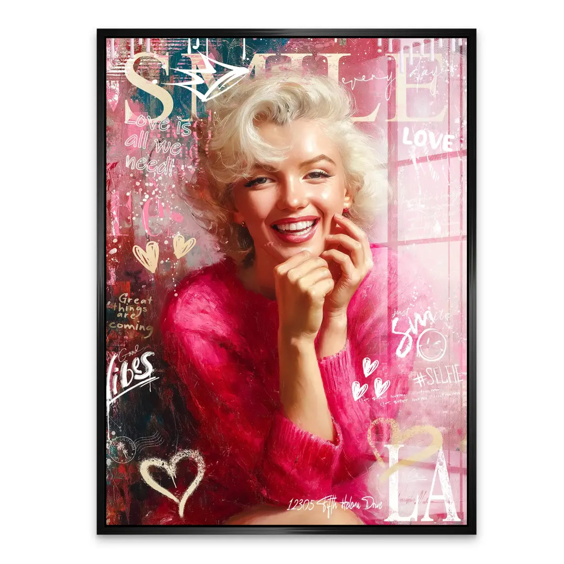 Smile in Pink Acrylglasbild INGALERIE