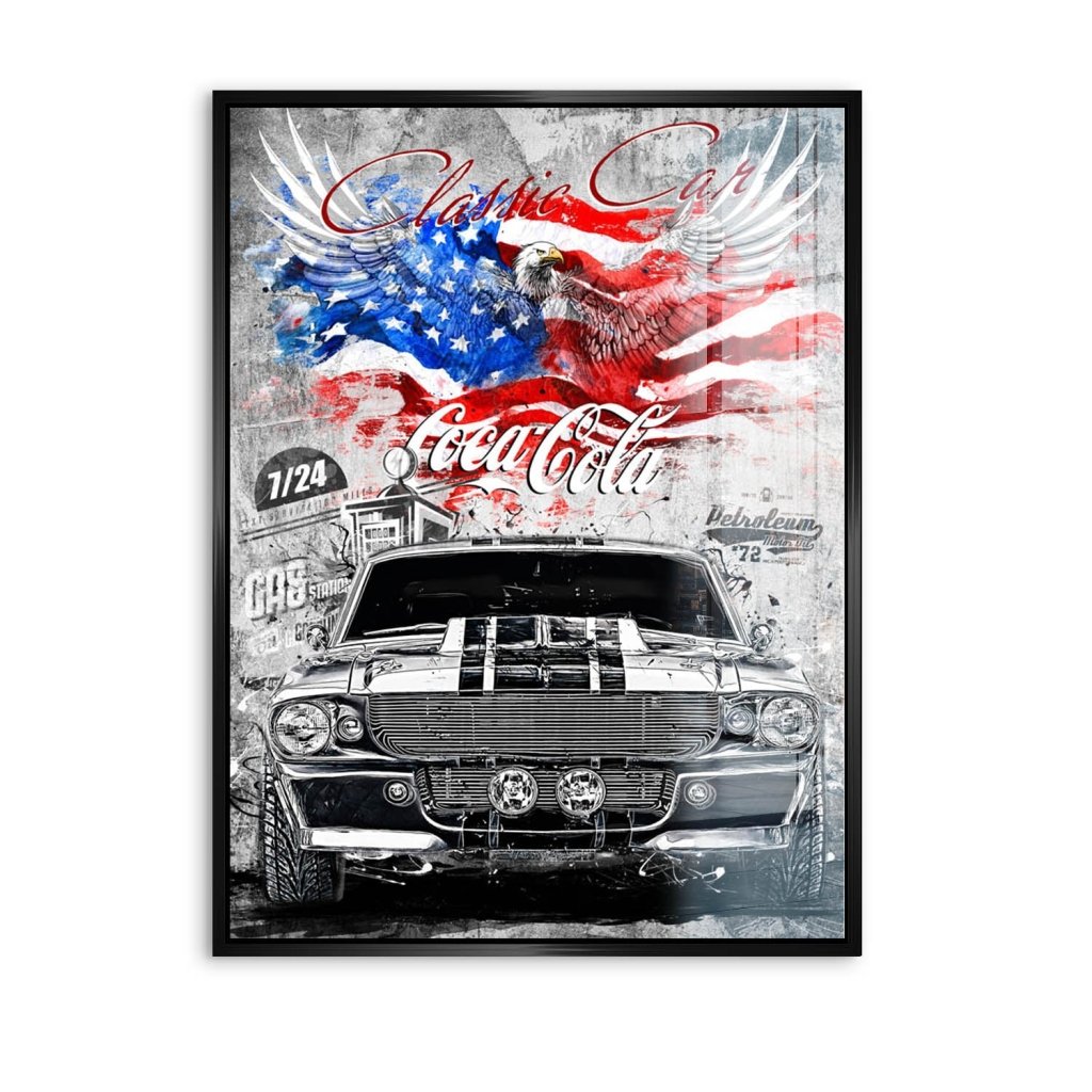 Ford Mustang Pop Art Modern Style Acrylglas Bild INGALERIE