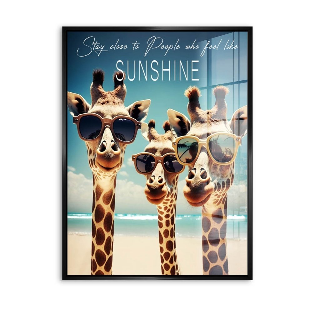 Giraffe Sunshine Acrylglas Bild INGALERIE