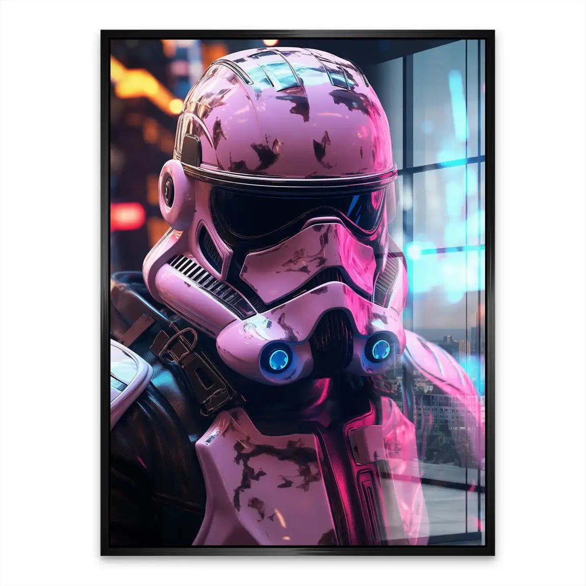 Stormtrooper Neon Style Acrylglasbild INGALERIE