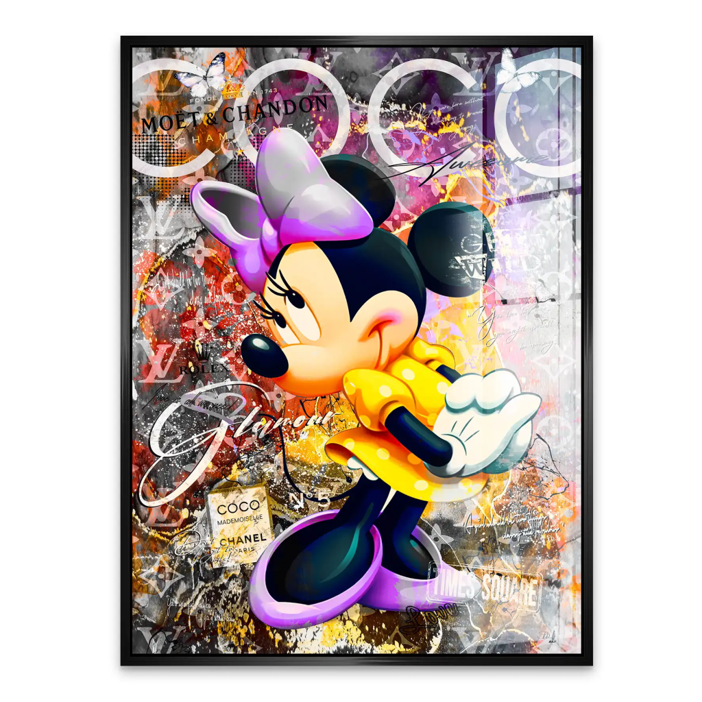 Minnie Maus Glamour Pop Art Acrylglas Bild INGALERIE